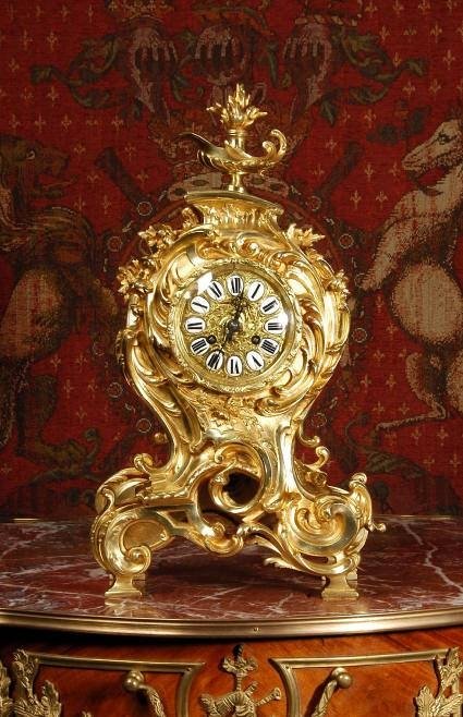 fig 2. Large and Stunning Rococo Clock by A. D. Mougin, French - Circa 1890 .